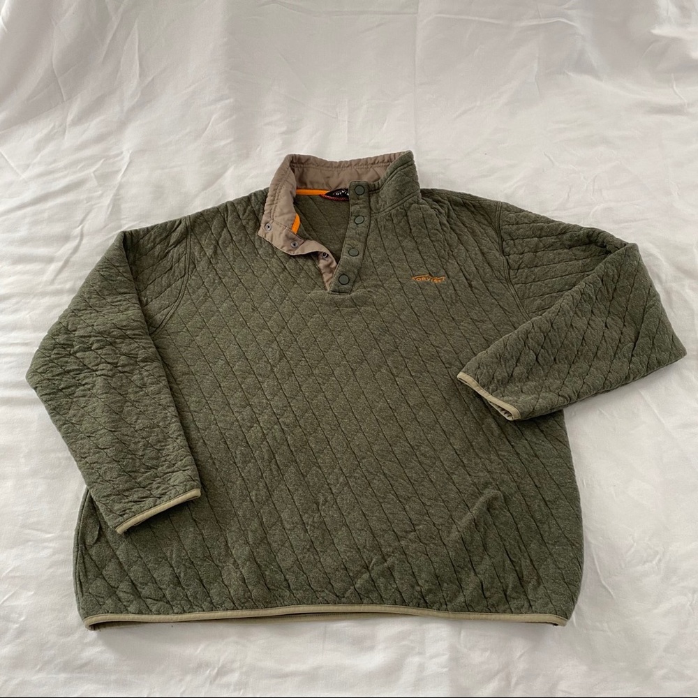 Men’s Orvis XXL Trout Bum Quilted Snap Sweatshirt